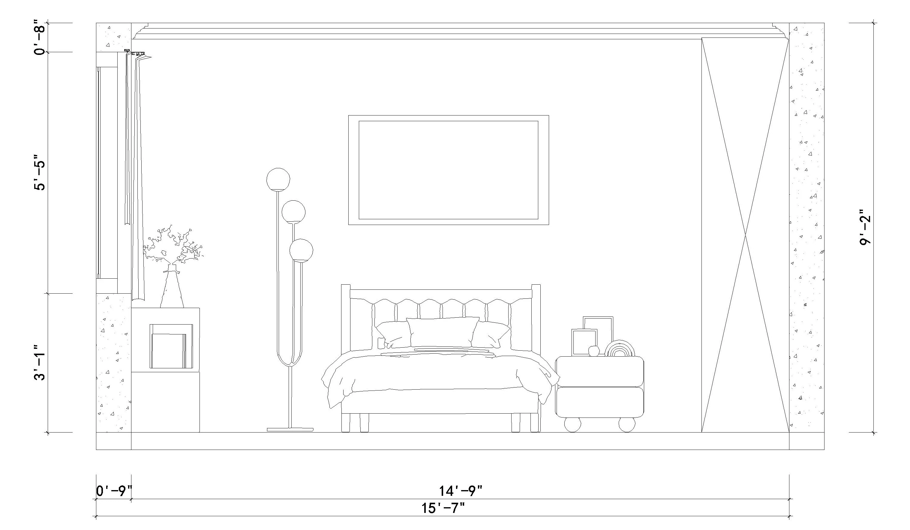 Kids room — elevation A — Interior elevation