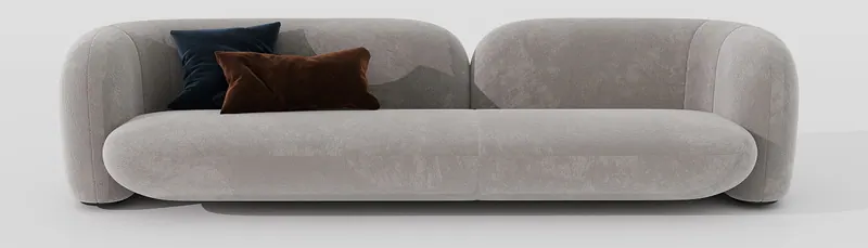 Pillow-back sofa — dove grey — Sofas and lounge seating