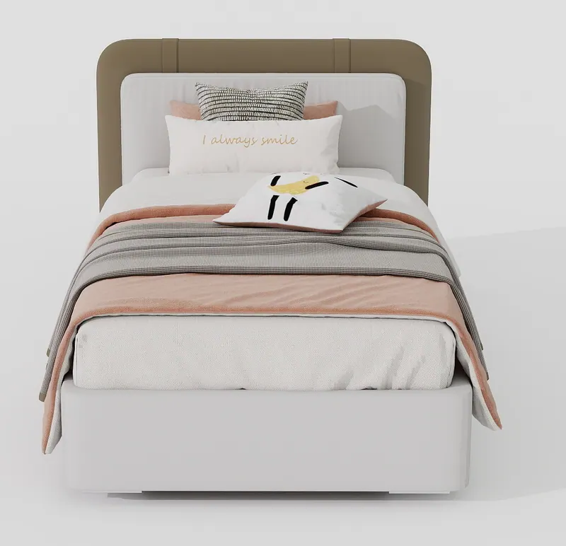 Child's bed — taupe frame — Beds