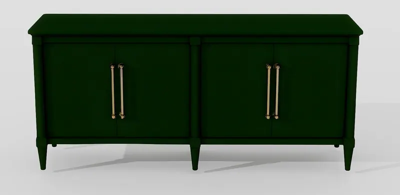 Lacquered sideboard — forest green — Consoles and sideboards