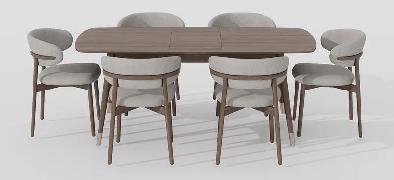 Dining set for six — Dining