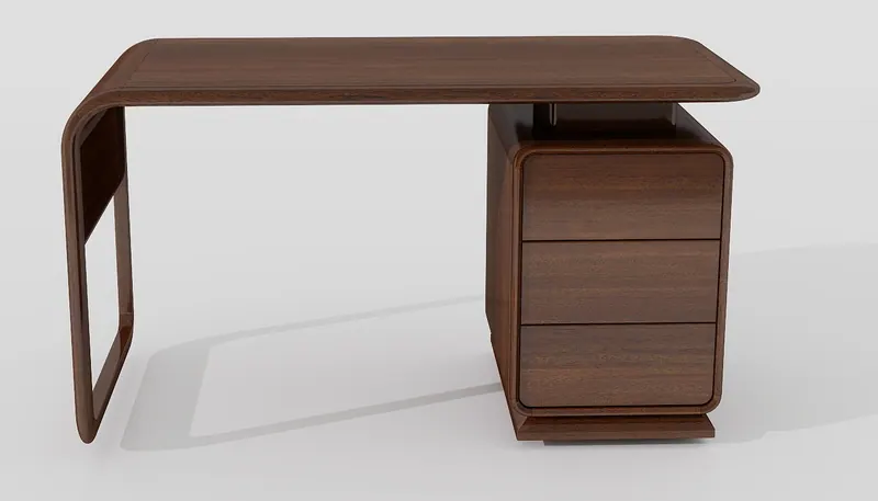 Walnut desk — waterfall edge — Desks
