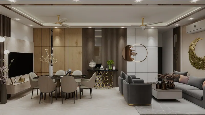 Apartment — living and dining — Interior visualization
