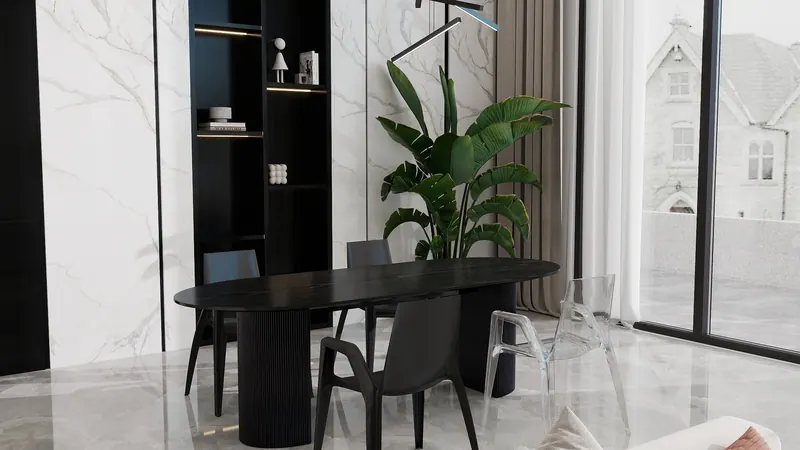 Bright loft — dining — Interior visualization