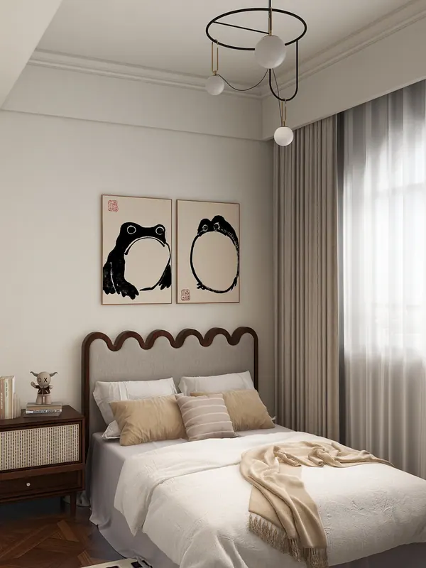 Classical apartment — guest bedroom — Interior visualization