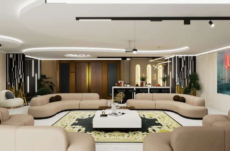 VIP Lounge, Dubai — seating — Interior visualization